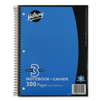 Hilroy Executive Coil Three Subject Notebook - 1 Each (HLR13225)