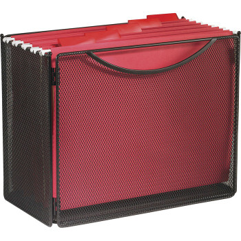 Safco Onyx Steel Mesh Desktop File Box - 1 Each (SAF2169BL)