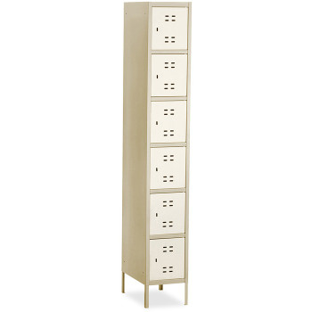 Safco Six-Tier Two-tone Box Locker with Legs - 1 / Each (SAF5524TN)