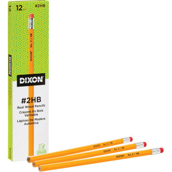 Dixon Woodcase No.2 Eraser Pencils (DIX14402)