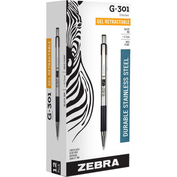 Zebra Pen G-301 Retractable Ballpoint Pen - 1 Each (ZEB41310)