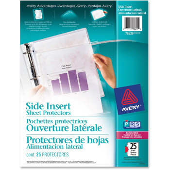 Avery Side Insert Sheet Protector - 25 / Pack (AVE78629)