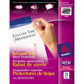 Avery Secure Top Sheet Protector - 25 / Pack (AVE78602)
