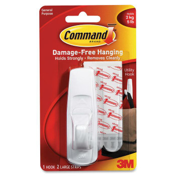 3M Reusable Command Adhesive Strip Hook - 1 Pack (MMM17003C)