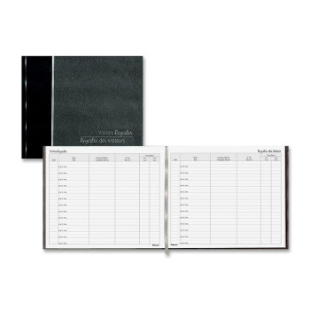 Blueline Bilingual Visitor's Record Book - 1 Each (BLIA2006BBLK)