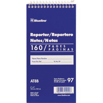 Blueline Reporter Notebook - 1 Each (BLIAT8B)