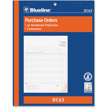 Blueline Purchase Order Form Book - 1 Each (BLIDC63)