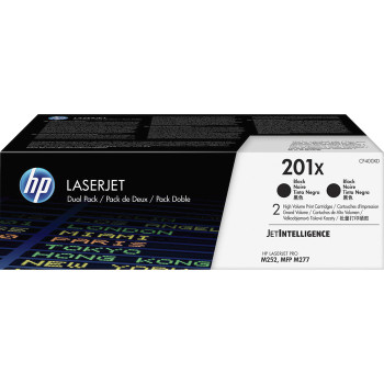 HP 201X (CF400XD) Toner Cartridge - Black - 2 / Box (HEWCF400XD)