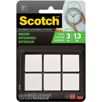 Scotch Indoor Hook/Loop Fasteners - 12 / Pack (MMMRF4720)