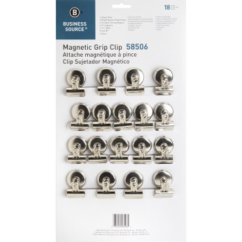 Business Source Magnetic Grip Clips Pack - 18 / Box (BSN58506)