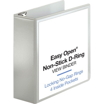 Business Source Locking D-Ring View Binder - 1 Each (BSN26963)