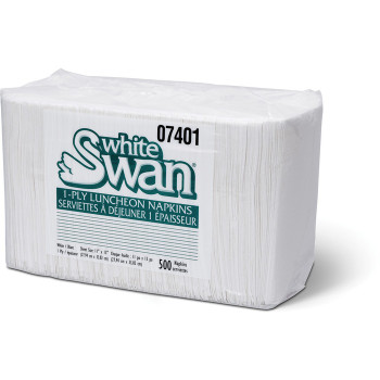 White Swan 1-ply Luncheon Napkins - 500 / Pack (KRI07401)