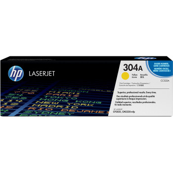 HP 304A (CC532A) Original Toner Cartridge - Single Pack - 1 (HEWCC532A)