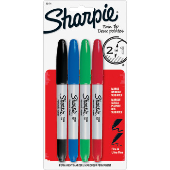 Sharpie Twin-Tip Markers (SAN32174PP)