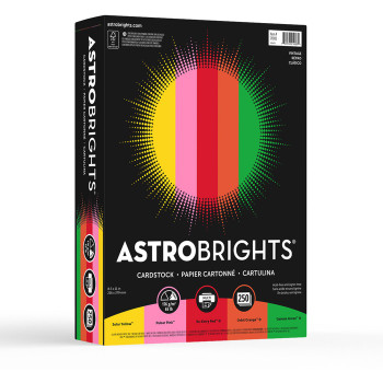 Astrobrights Colored Cardstock - "Vintage" 5-Color Assortment - 250 / Pack (NEE21003)