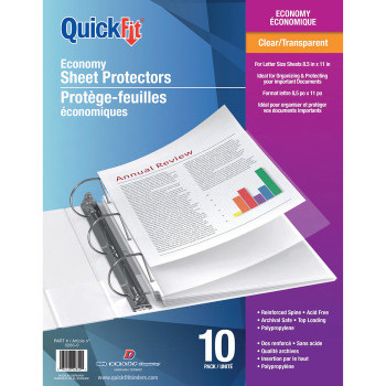 QuickFit Clear Economy Sheet Protectors - 10 / Pack (RGO52850)
