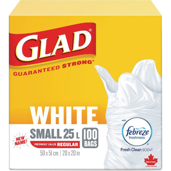 Glad Easy-Tie White Kitchen Catchers Bags - 100 / Box (CLO30220FRM1)