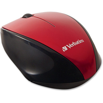 Verbatim Wireless Notebook Multi-Trac Blue LED Mouse - Red - 1 (VER97995)