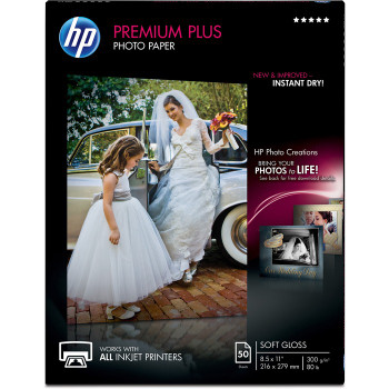 HP Premier Plus Inkjet Print Photo Paper - 1 / Pack (HEWCR667A)