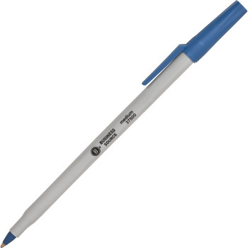 Business Source Medium Point Ballpoint Stick Pens - 12 / Dozen (BSN37500)