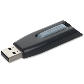 Verbatim 32GB Store 'n' Go V3 USB 3.0 Flash Drive - Gray - 1 / Each (VER49173)