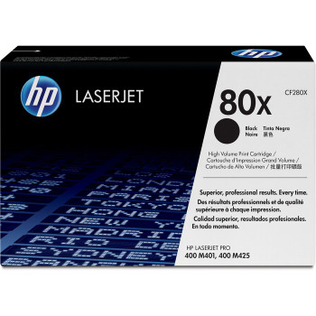 HP 80X (CF280X) Original Toner Cartridge - Single Pack - 1 Each (HEWCF280X)