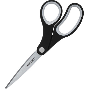 Acme United KleenEarth 8" Bent Soft Handle Scissors - 1 Each (ACM15589)