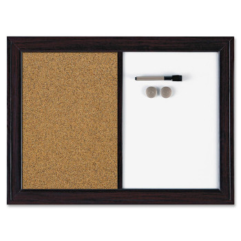 Quartet Espresso Combination Dry Erase/Cork Board - 1 Each (QRT03834)