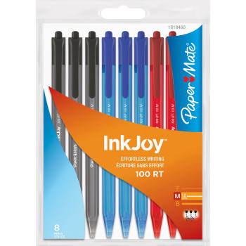 Paper Mate InkJoy 100 RT Pen - 8 / Bag (PAP1818460)