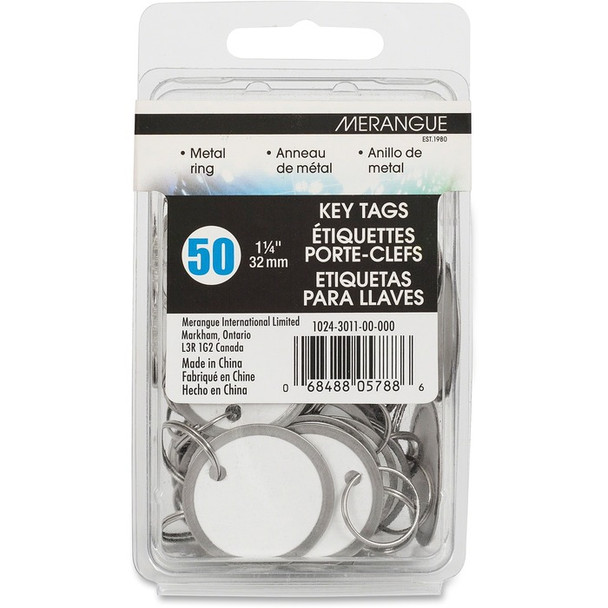 Merangue Metal Rim Key Tags - 50 / Pack (MGE1024301100)