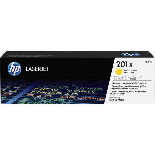 HP 201X (CF402X) Original Toner Cartridge - Single Pack - 1 Each (HEWCF402X)