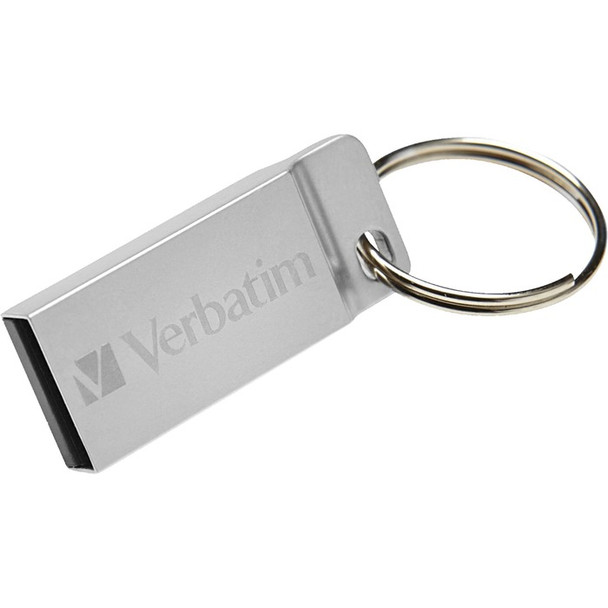 Verbatim 64GB Metal Executive USB Flash Drive - Silver (VER98750)