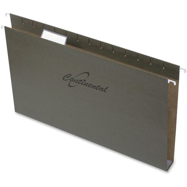 Continental Extra-capacity Standard Green Hanging Folders - 25 / Box (COF37272)