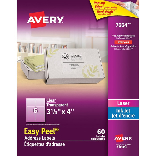 Avery Easy Peel Address Labels - 60 / Pack (AVE7664)