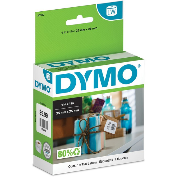 Dymo LabelWriter Square Multipurpose Labels White - 750 / Box (DYM30332)