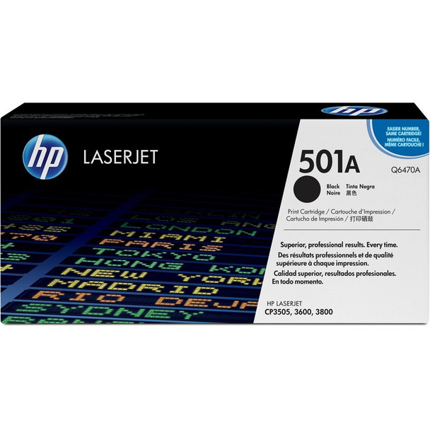 HP 501A (Q6470A) Original Toner Cartridge - Single Pack - 1 Each (HEWQ6470A)