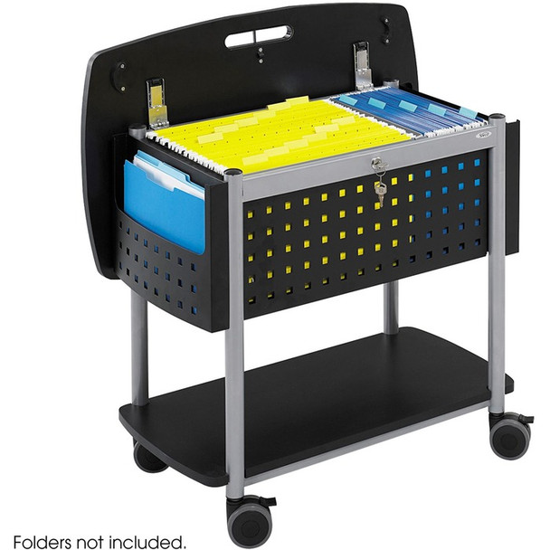 Safco Scoot Mobile File Cart - 1 / Each (SAF5370BL)