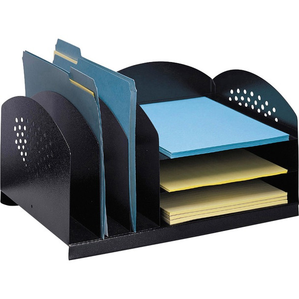 Safco 3 & 3 Combination Rack Desktop Organizers - 1 Each (SAF3167BL)