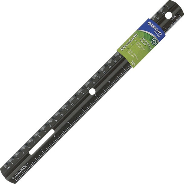Westcott Recycled Double Bevel Plastic Ruler - 1 / Each (ACM41015)