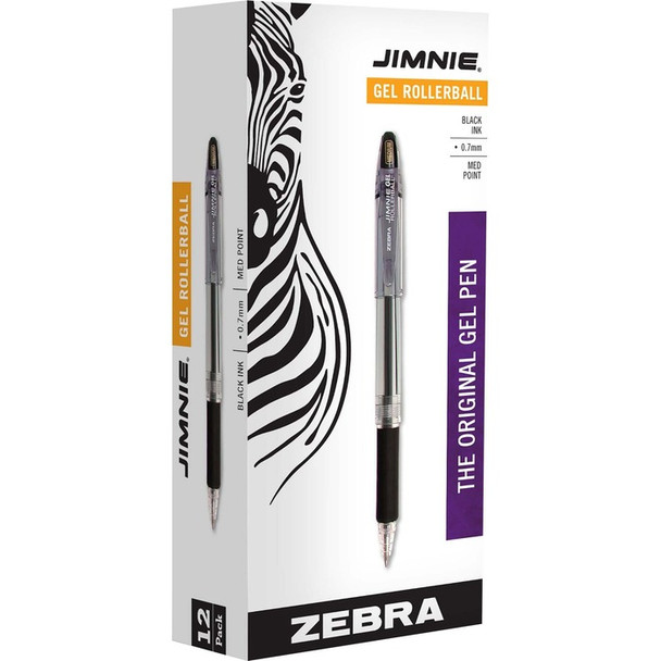 Zebra Pen Jimnie Soft Rubber Grip Gel Rollerball Pens (ZEB44110)