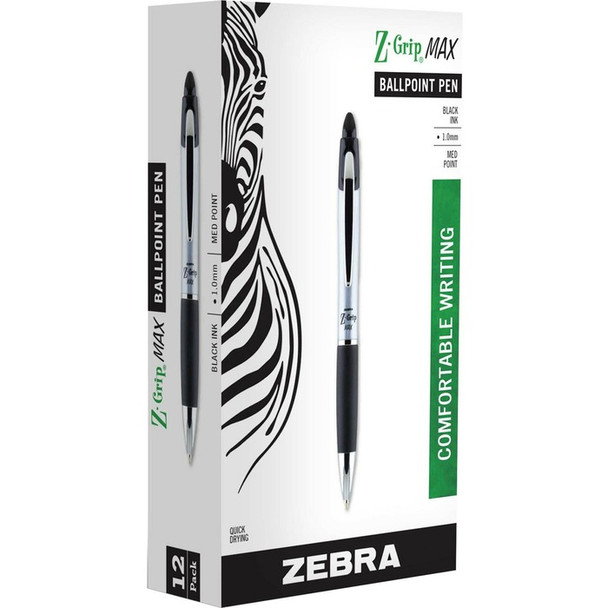 Zebra Pen Z-grip Max Retractable Ballpoint Pens (ZEB22410)