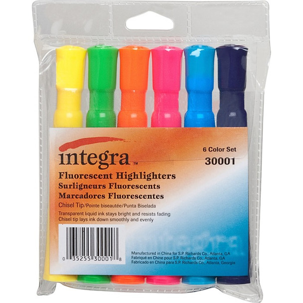 Integra Chisel Desk Liquid Highlighters - 6 / Set (ITA30001)