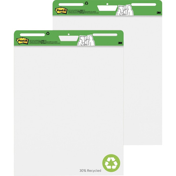 Post-it Self-Stick Easel Pad made with Recycled Paper, 25 in x 30 in, White (MMM559RP)