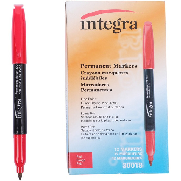 Integra Permanent Fine Point Markers - 12 / Dozen (ITA30018)