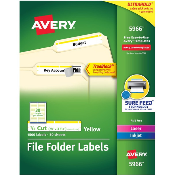 Avery File Folder Label - 600 / Pack (AVE05966)