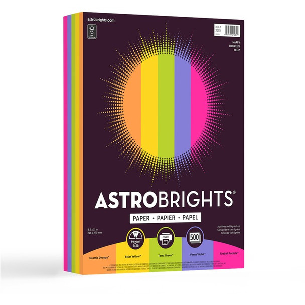 Astrobrights Inkjet, Laser Print Colored Paper - 500 / Ream (NEE21289)