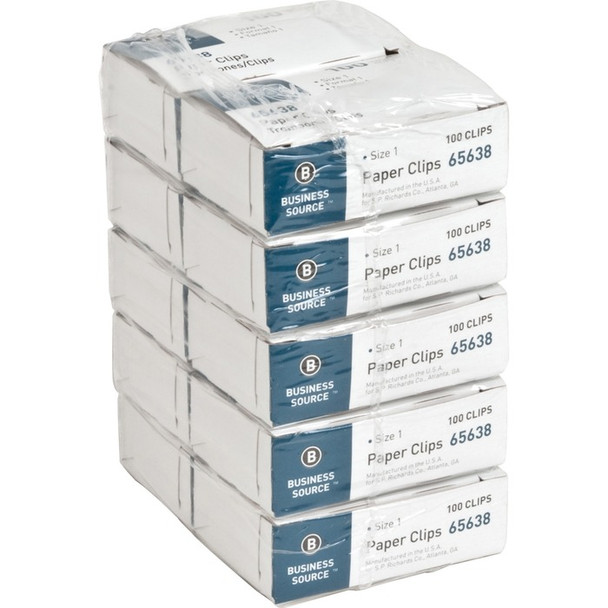 Business Source Standard Paper Clips - 1000 / Pack (BSN65638)