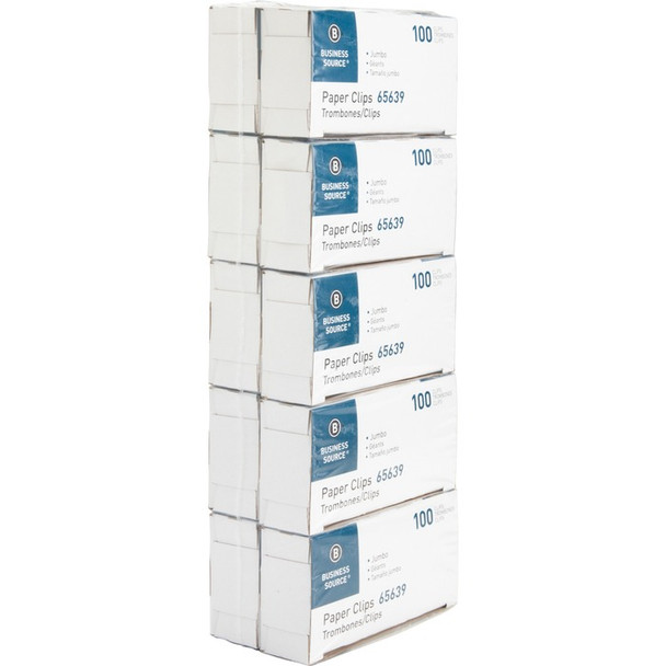 Business Source Standard Paper Clips - 1000 / Pack (BSN65639)