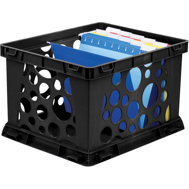 Storex Lightweight Portable File Crate - 1 Each (STX61546U03C)