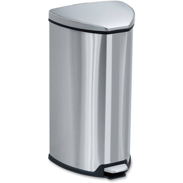 Safco Hands-free Step-on Stainless Receptacle - 1 (SAF9686SS)